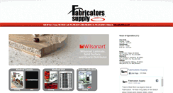 Desktop Screenshot of fabricatorssupply.net