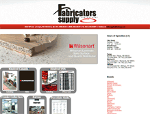 Tablet Screenshot of fabricatorssupply.net